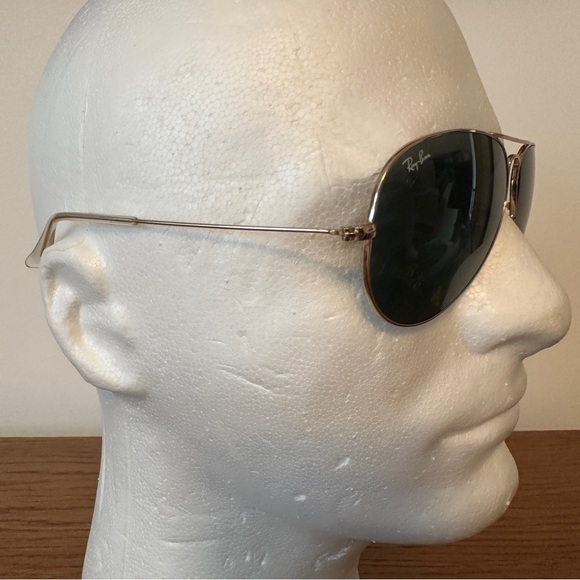 Ray-Ban Aviator RB3025 L0205 Sunglasses 58-14 Green Classic G-15 Lens Gold Pilot main image 10